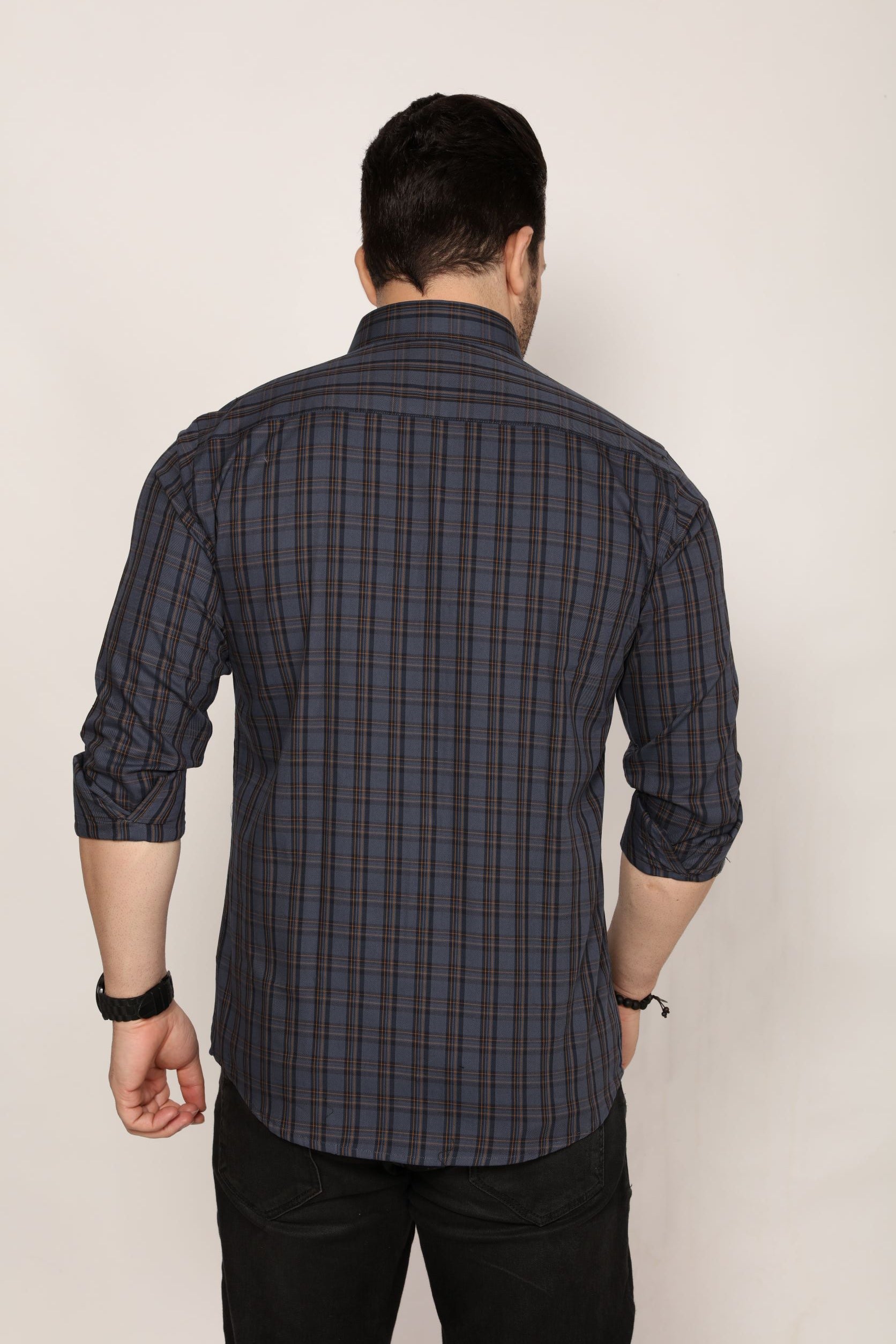 Wells - Checkered slim fit shirt - John Watson
